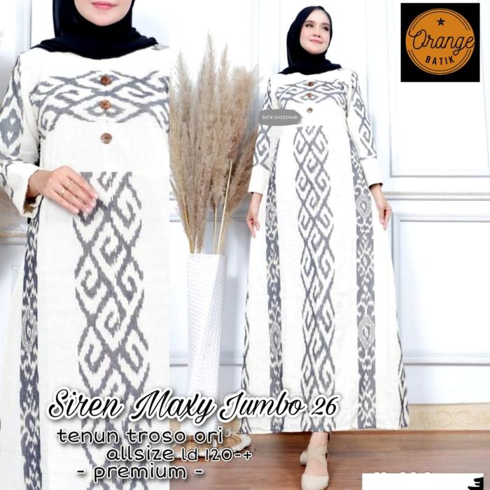 Longdress Gamis Tenun Troso Siren Jumbo