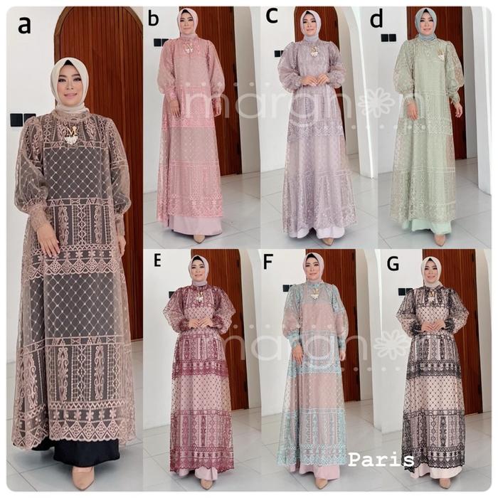 Dress Gamis Pesta Brokat MG Ori. Kebaya Wisuda Lamaran. Hantaran Nikah