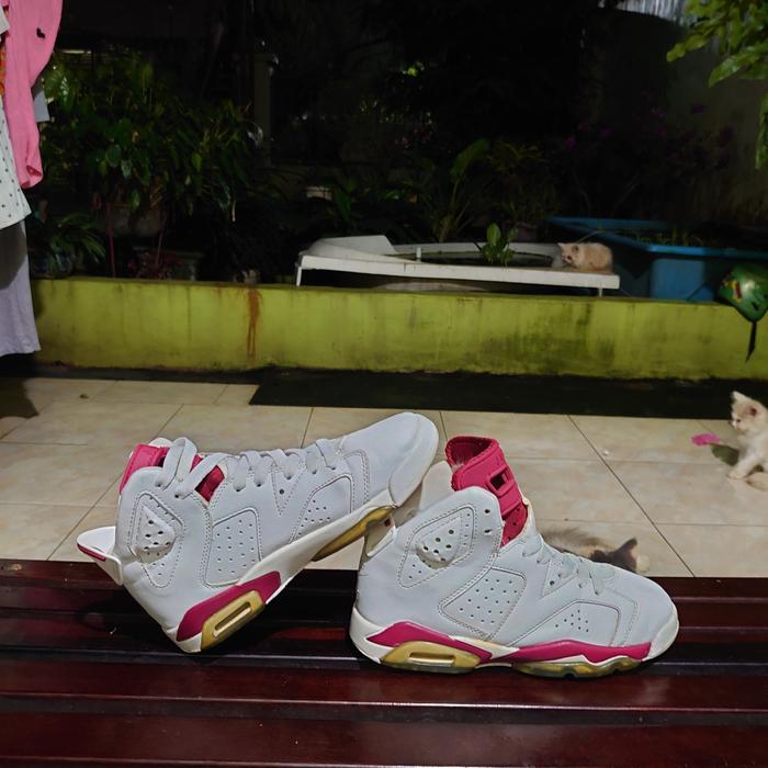sepatu nike jordan 6 retro maroon size 37.5 insole 235