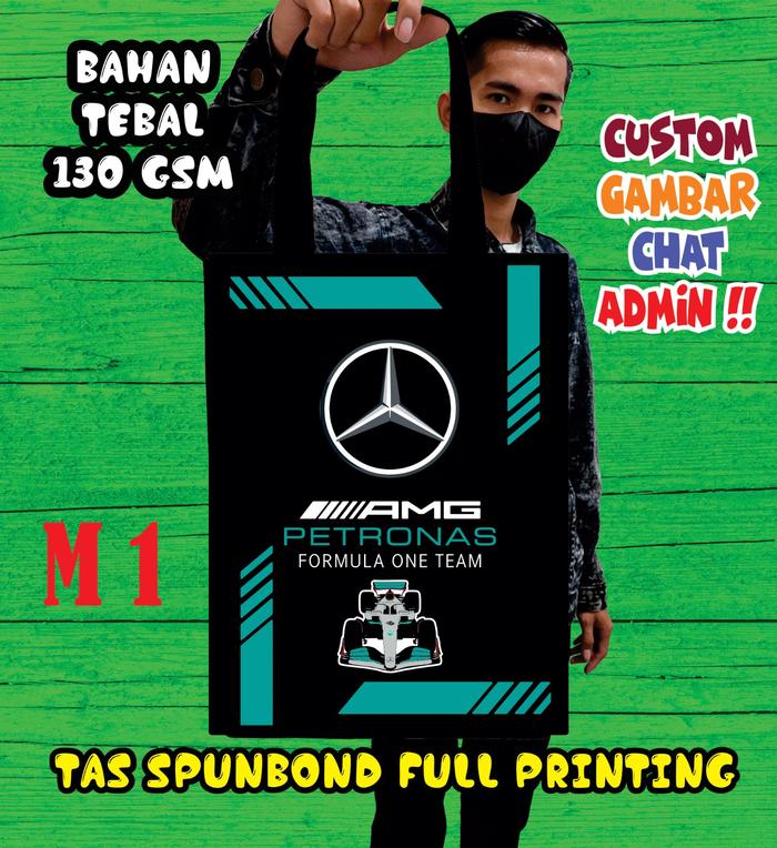 Tas Spundbond Mercedes Benz AMG Petronas / Tas Belanja Mercedes Benz