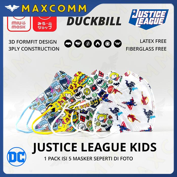Masker MIU MASK Justice League 3D Duckbill Mask Anak (3Ply)
