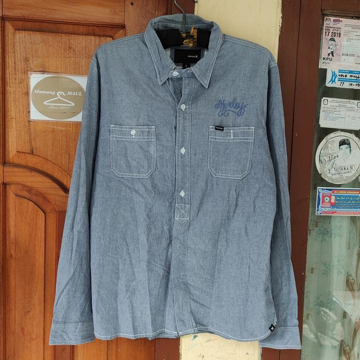 Jual Denim Longsleeve Shirt Hurley Size M