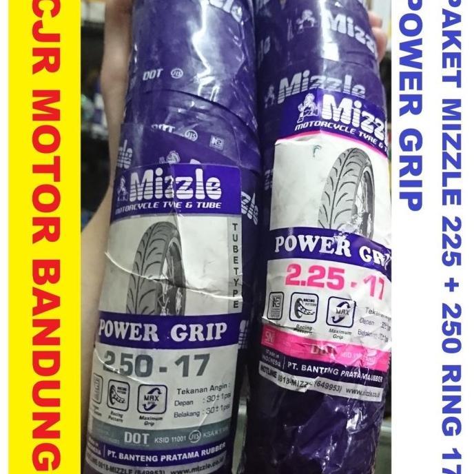 PAKET SEPASANG BAN MIZZLE POWER GRIP 225 + 250 RING 17 Ban