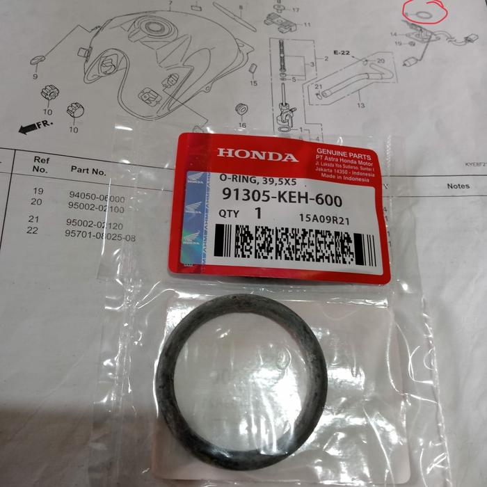 Oring Plampung Tank Honda GL Pro Megapro Tiger Kode 91305-KEH-600