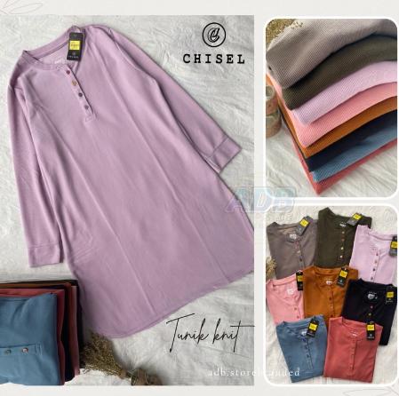 TERMURAH! Tunik Wanita Chisel Busui Kancing Depan Lengan Panjang Polos