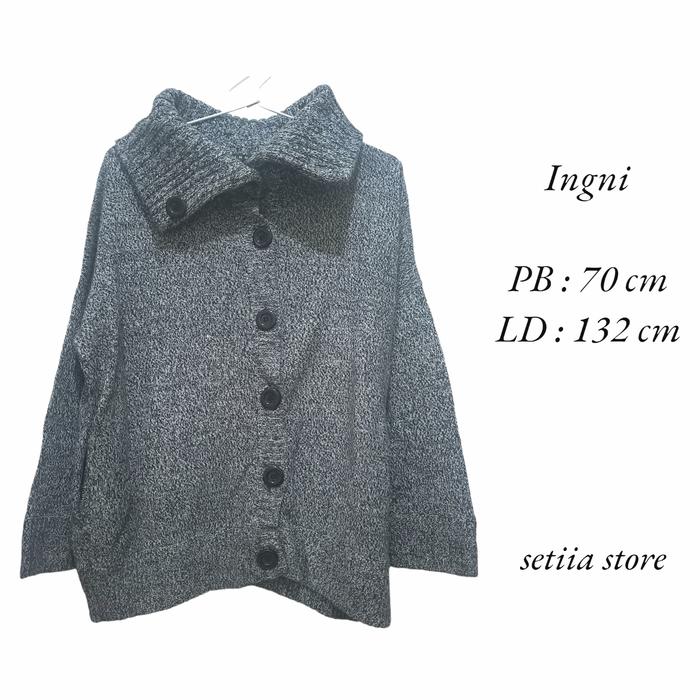 Cardigan Wanita / Cardi Tebal / Ingni Cardigan / Cardigan Abu