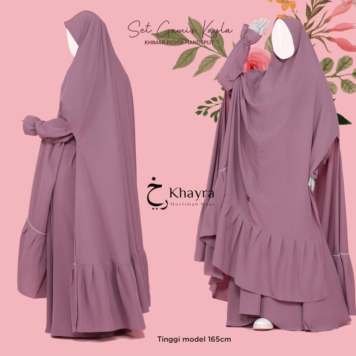 SET KAYLA GAMIS KHIMAR FLOOR BY KHAYRA MUSLIMAH