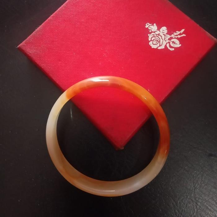 Gelang giok merah asli