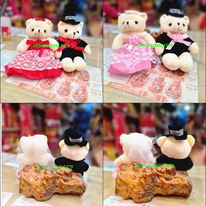 Sepasang Hiasan Boneka Pengantin Pernikahan Bear Beruang Madu