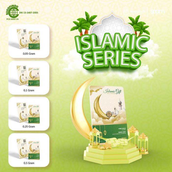 MiniGold Gift Series ISLAMIC Emas Mini Logam Mulia 24 Karat