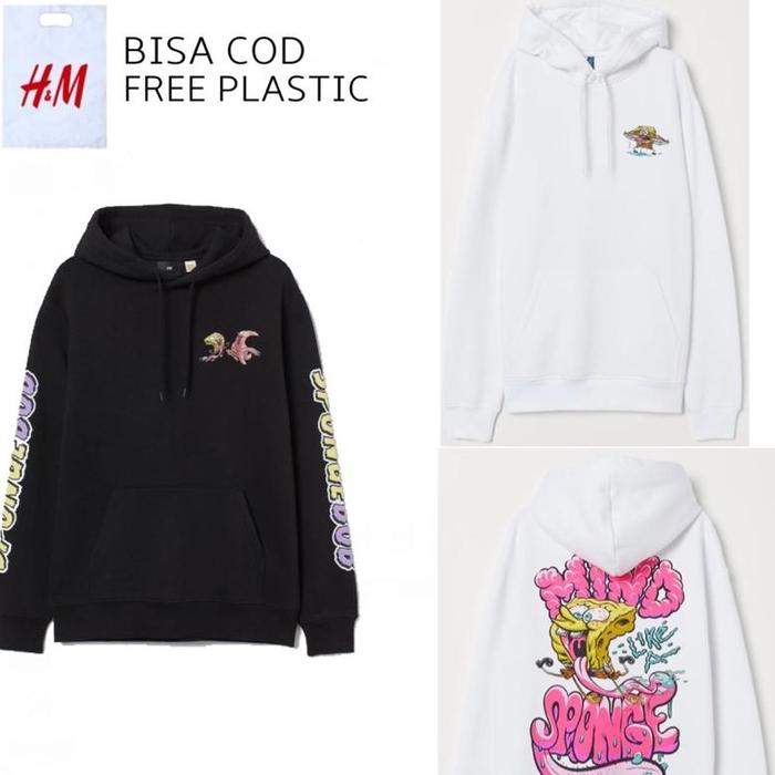 Terlaris 1.1(Promo) Hoodie H&M HnM Spongebob Krabby Patty Full Label &