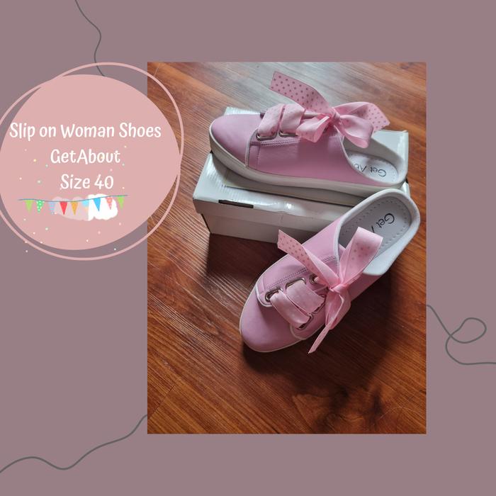 Sepatu Slip On Wanita Get About Size 40 Pink Pita Flat Shoes Ballerina