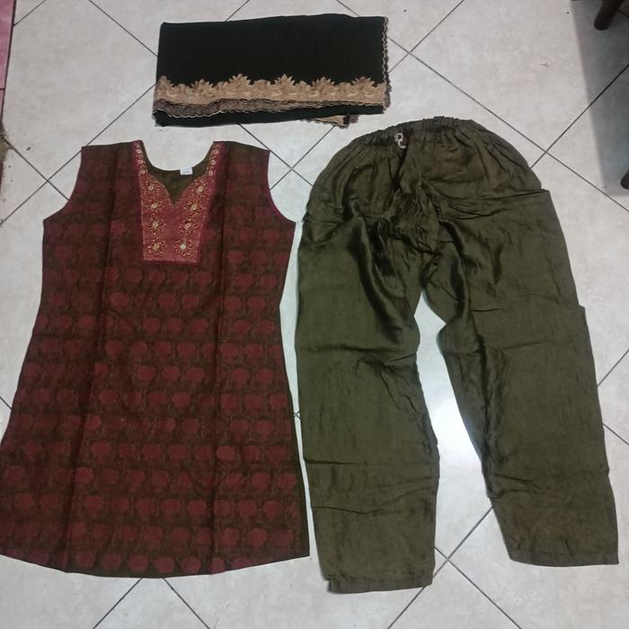 baju kurti India bordir jumbo