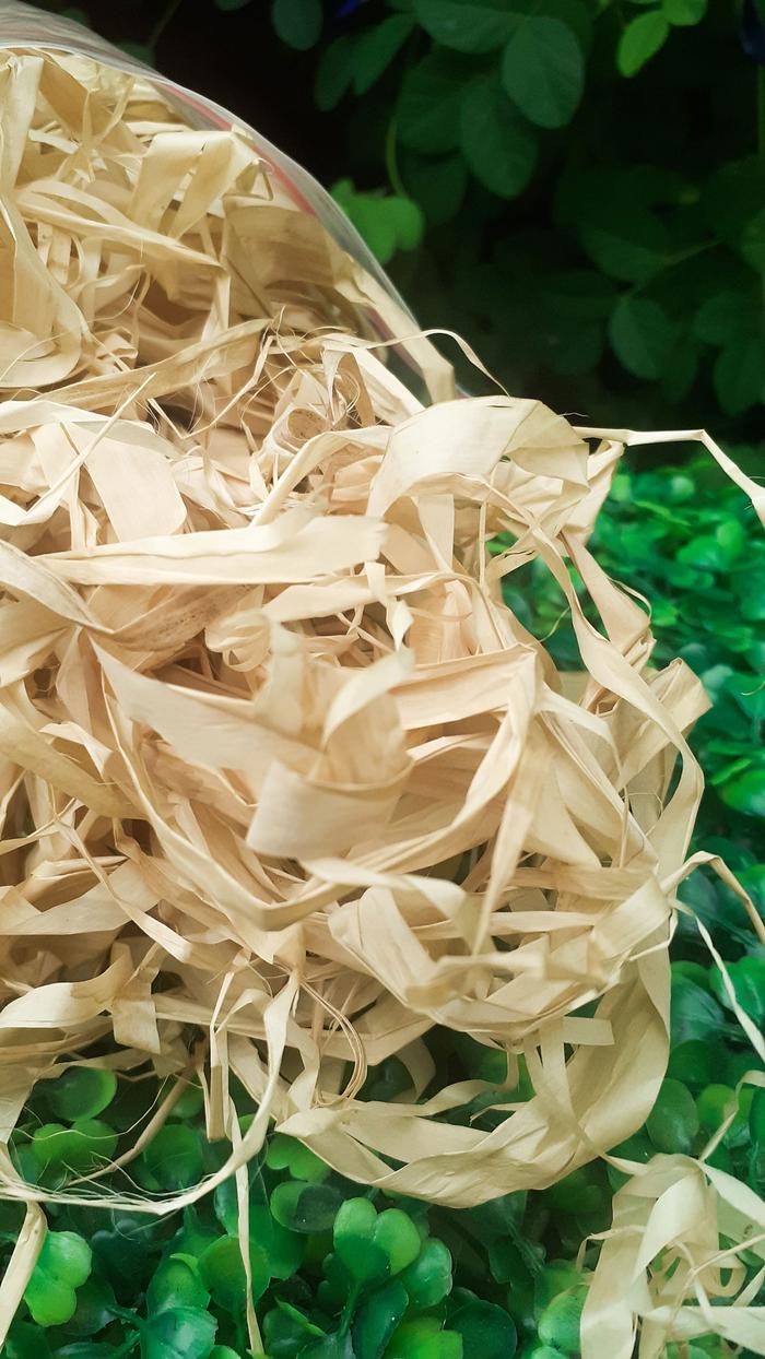 gajih serat agel serat daun gebang bahan rajutan kemasan 50gram