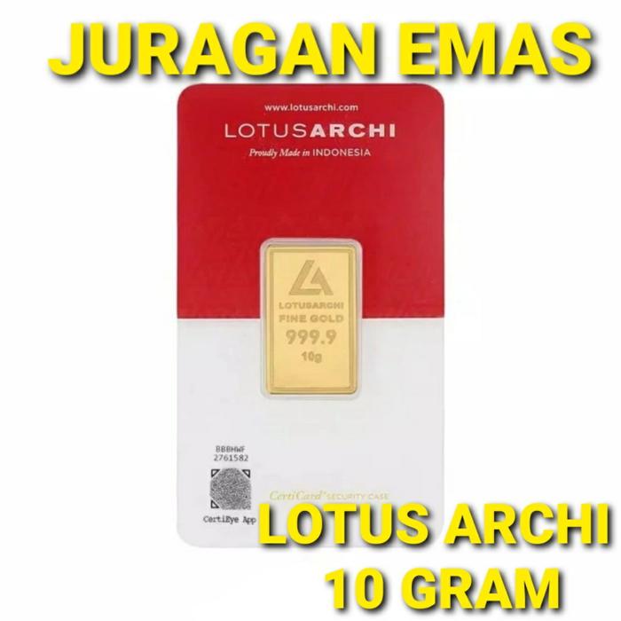 Emas Logam Mulia Lm Lotus archi 10 gr (gram)