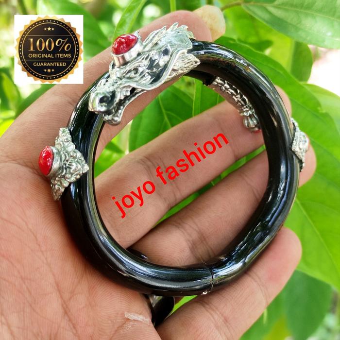 GELANG AKAR BAHAR ASLI VARIASI NAGA PERAK BERMAHKOTA