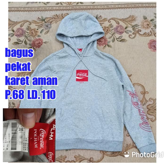 jaket hoodie jumper polham coca cola
