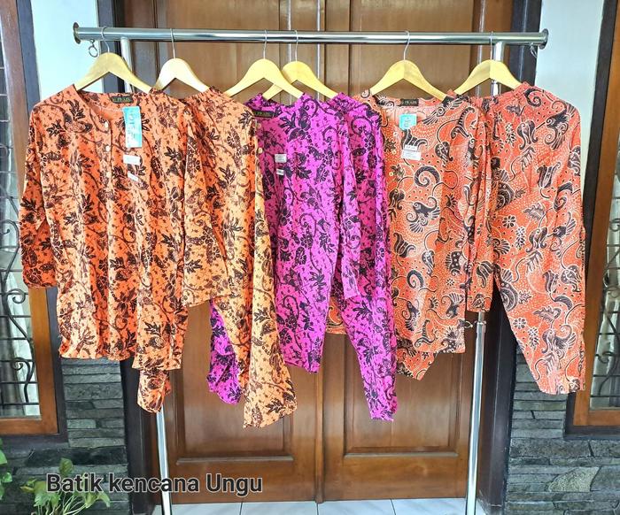 Setelan Kencana Ungu CPLP/Batik Kencana Ungu/Setelan Baju Tidur