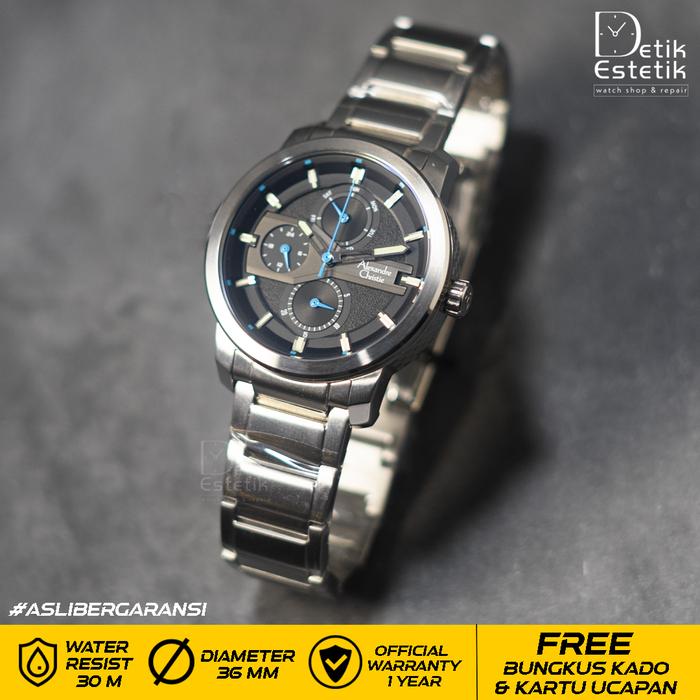 Jam Alexandre Christie AC 6562 BF Blue Stainless Ladies Original