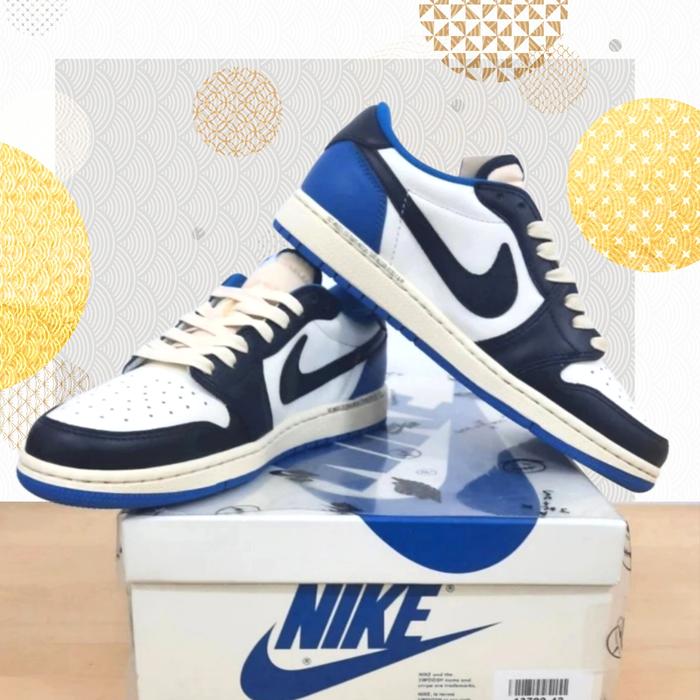 Sepatu N*ke Jordan 1 Low Og Travis Scott Fragment X 100%PK Quality