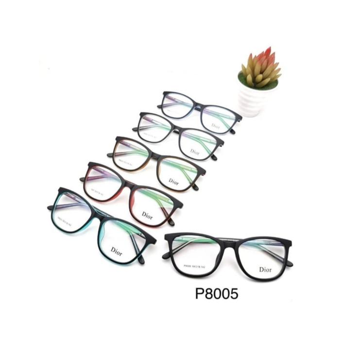 Nnkacamata Frame kotak plastik pria wanita P8005