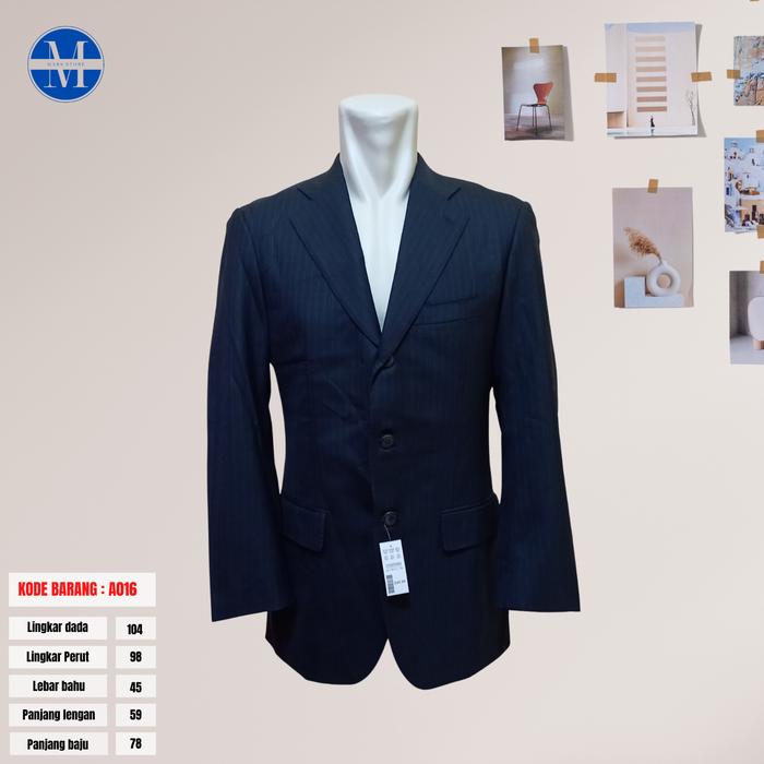 ALEXANDER JULIAN Jas Pria Salur Navy