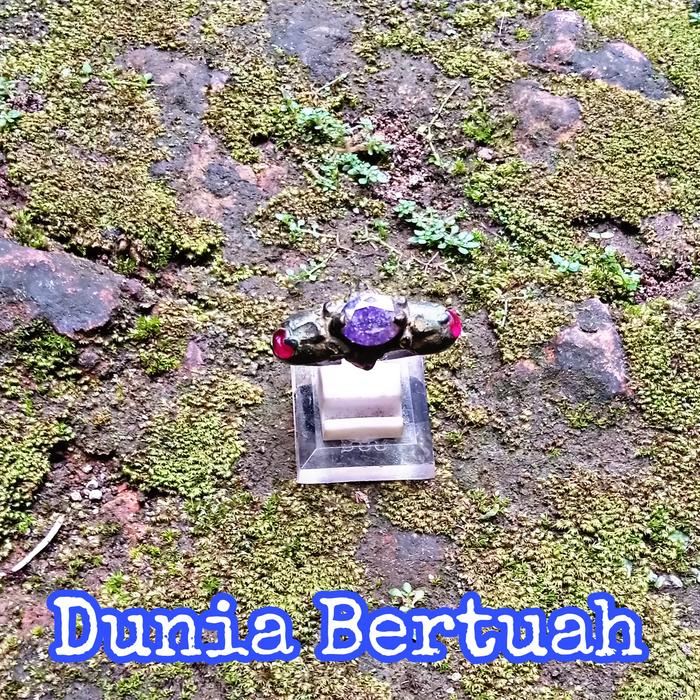 Cincin perunggu Majapahit batu diamond temuan alam