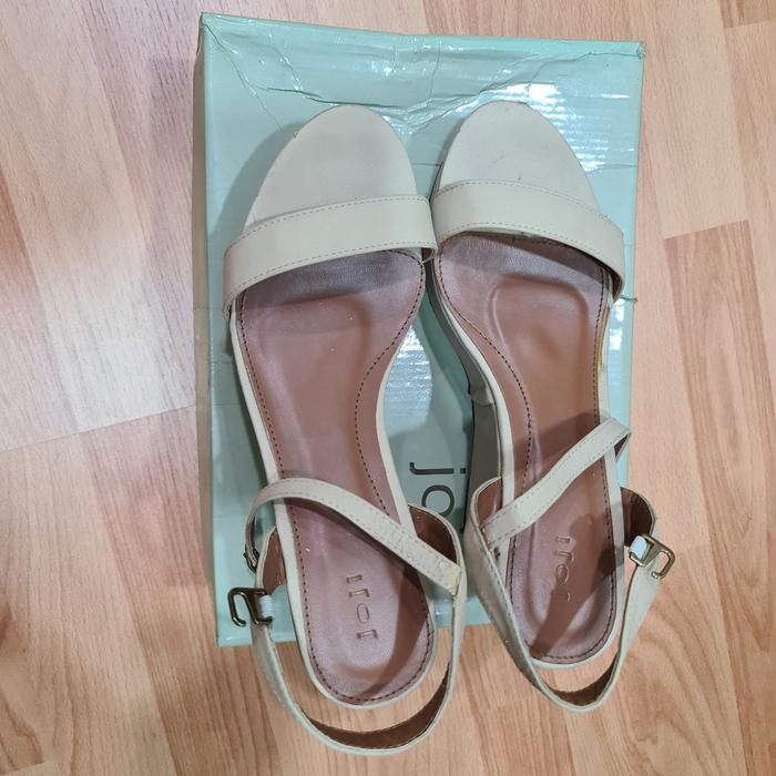 Wedges Joji heels sepatu pesta cream 39 party shoes
