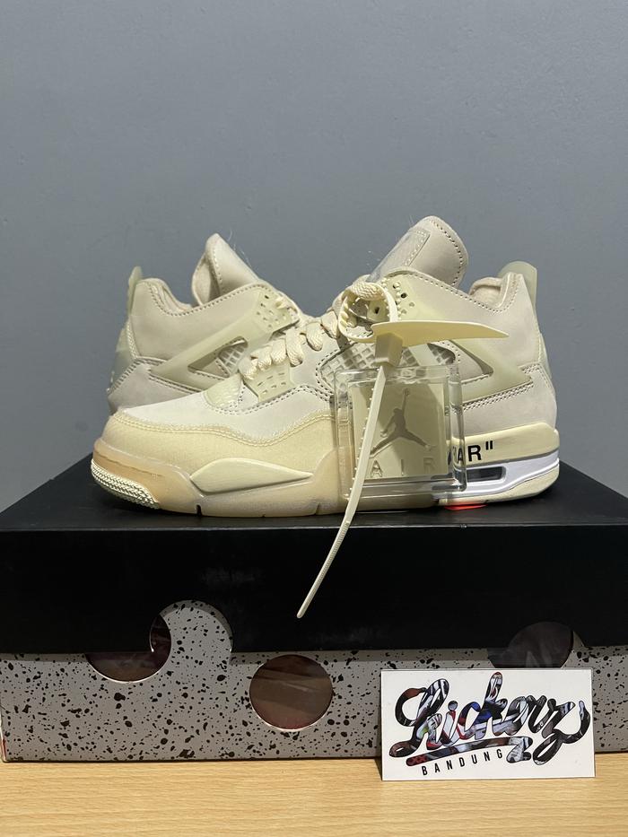 Off White x Nike Air Jordan 4 Retro SP Sail ORIGINAL