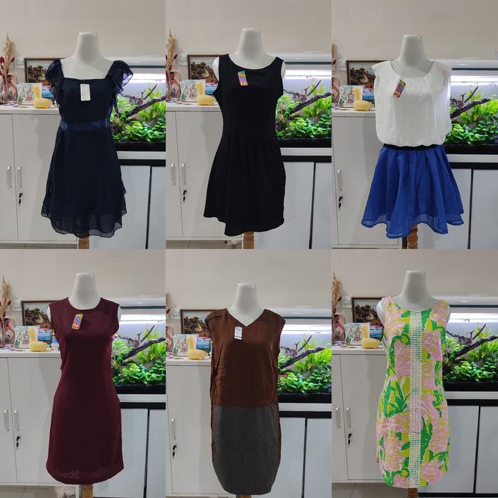 preloved thrift dress wanita tanpa lengan murah bermerk premium bagus