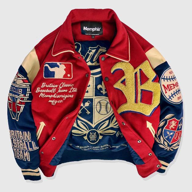 Memphis Origins Varsity Britain Jacket Varsity Memphis Original Murah