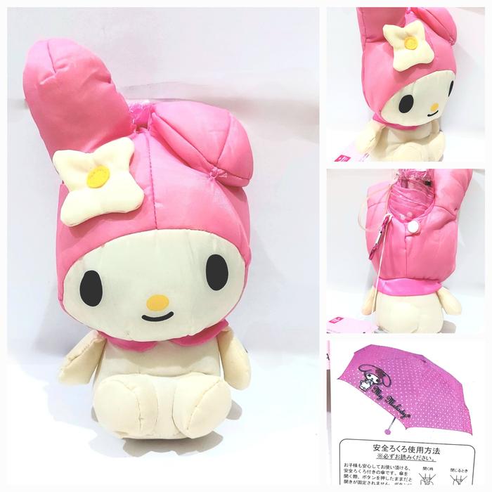 READY MY MELODY UMBRELLA WITH MASCOT CASE OUART (ORIGINAL)