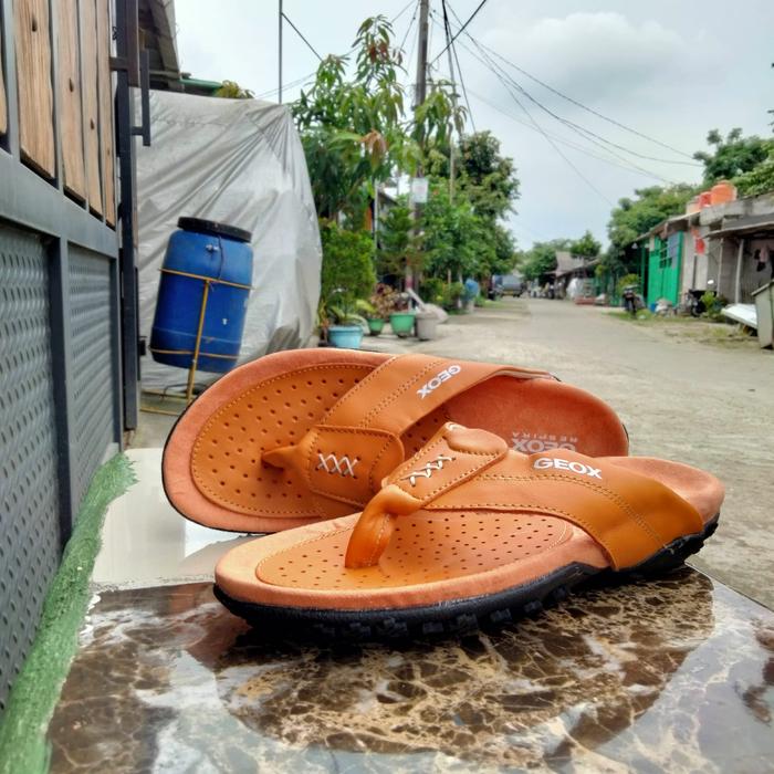 Sandal Geox Original Sandal Jepit Pria Sandal Kulit Asli