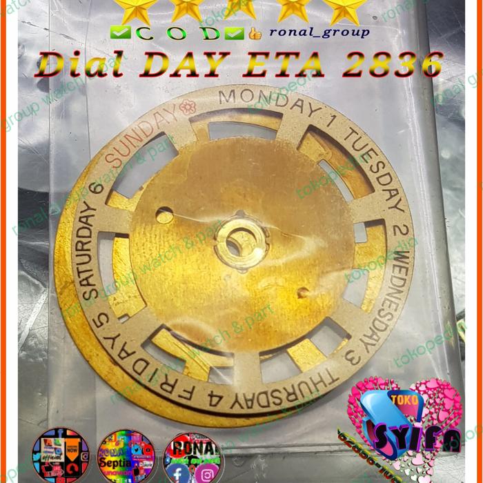 DISC DAY MESIN ETA SWISS 2836 2824 ANGKA 12 HARI ATAS MI DO PRESIDEN 8