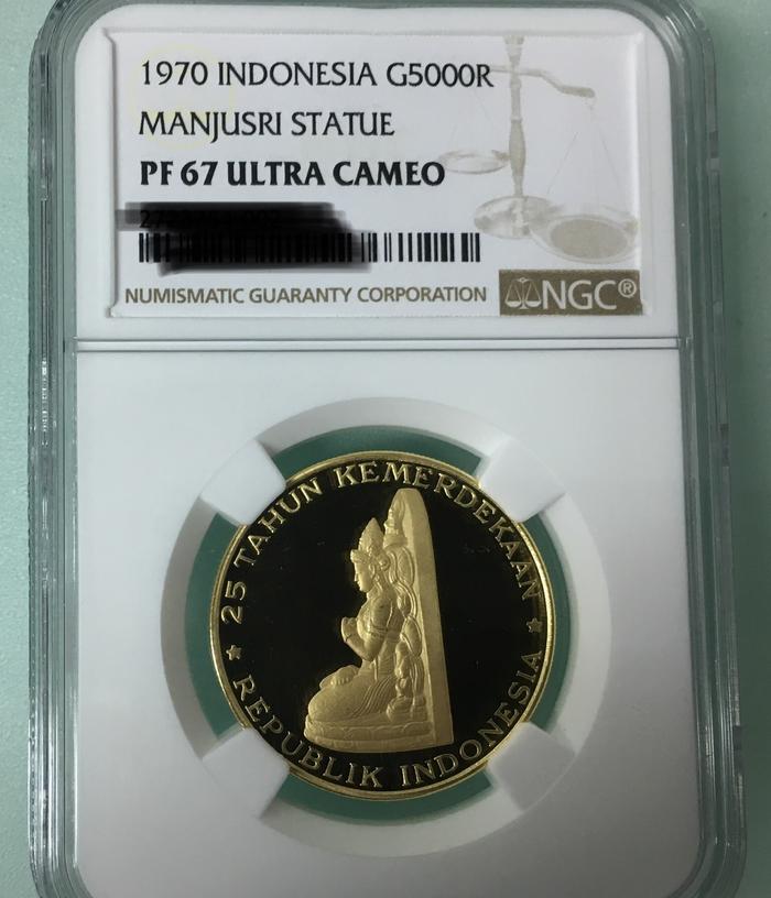 Koin emas coin manjusri 5000 bukan soeharto bank indonesia rupiah NGC