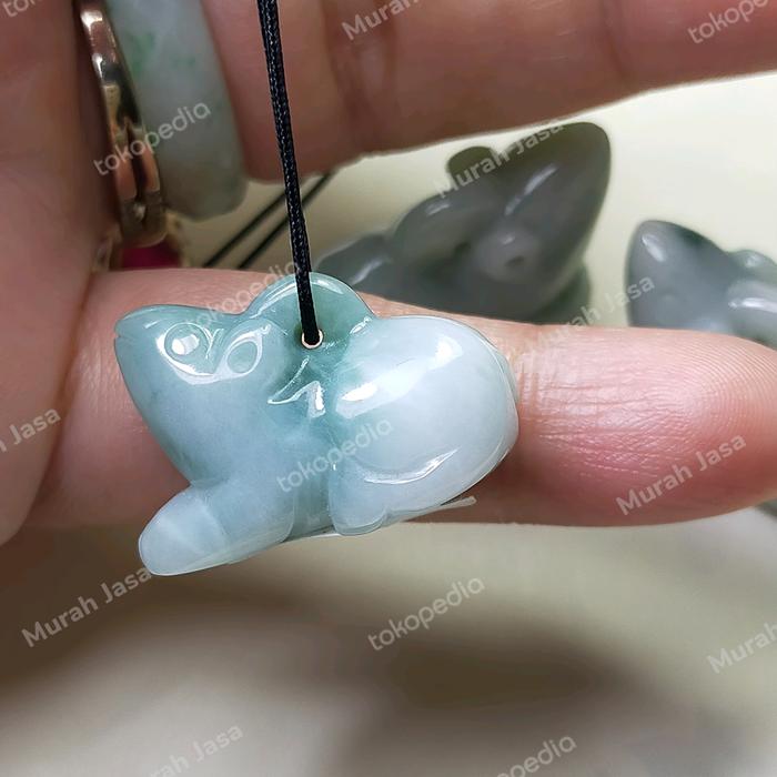 Kalung Liontin Giok Shio Tikus + sertifikat