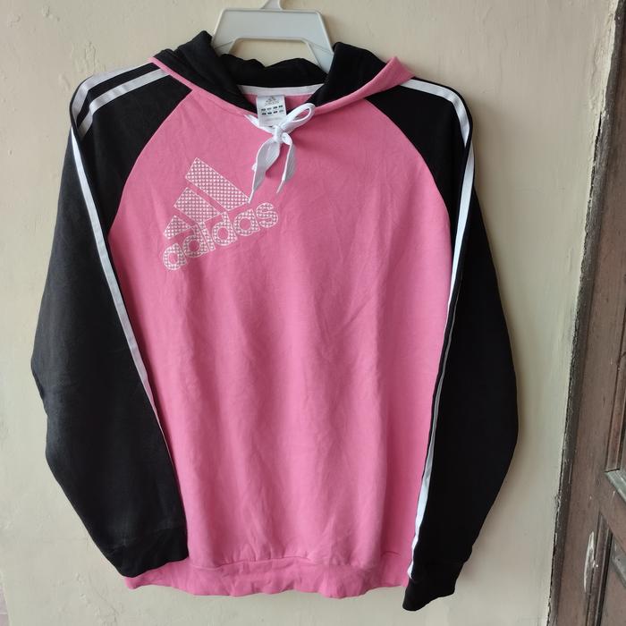 Hoodie Adidas Pink Original Pria Sweater Wanita Unisex Oversize Zipper Distro Navy Keren