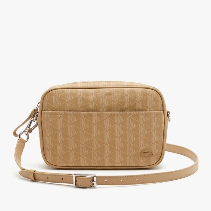 Tas Wanita LACOSTE Monogram Zip Crossover Bag ORIGINAL