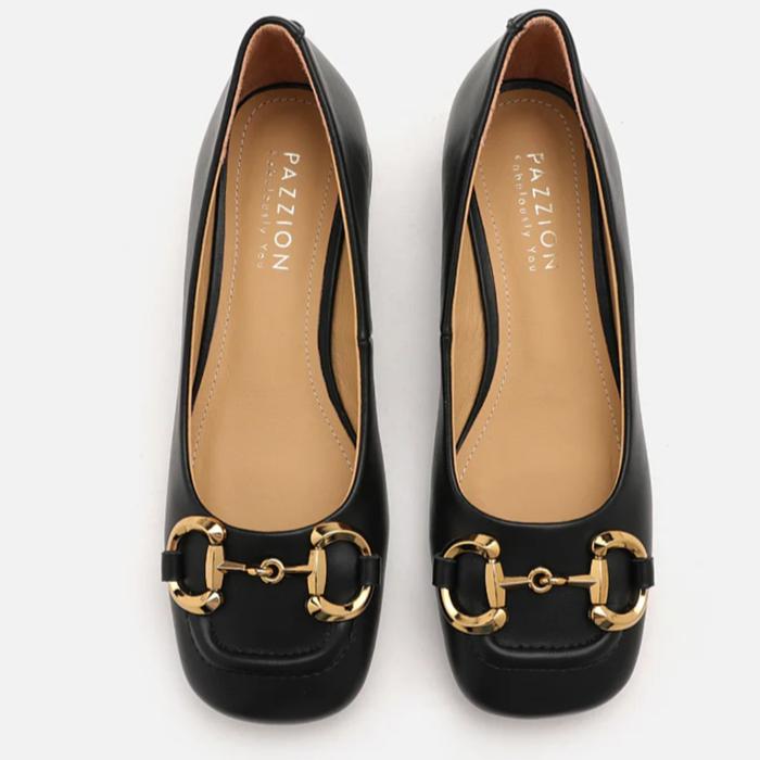 Oli Horsebit Low Block Heels