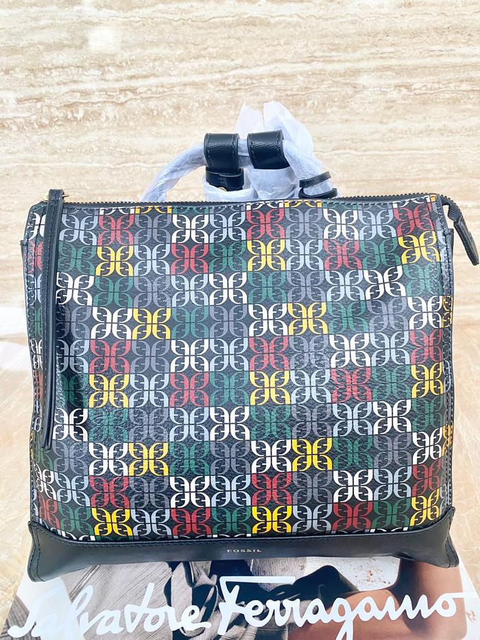 Fossil Elina Small Backpack Black Multi