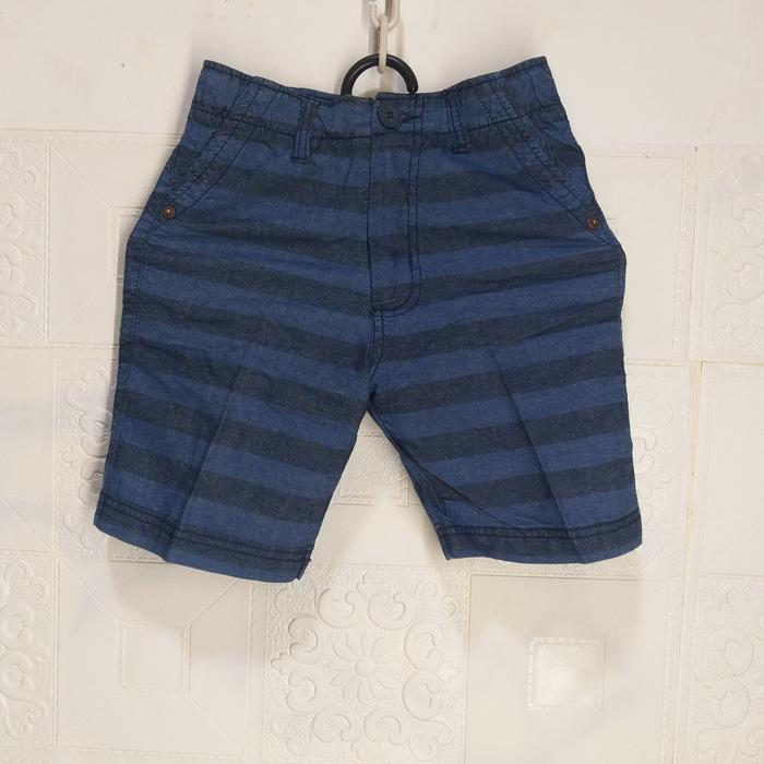 celana anak biru garis hitam Coolkids