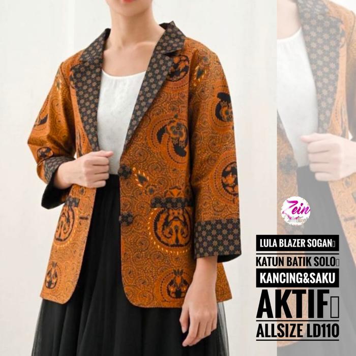 Baju Batik Wanita Blazer Jas Modern Lk7 -Zn