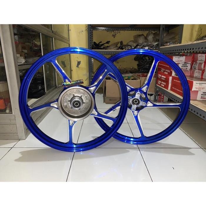Baru VELG ENKEI HYLOS/LATIVO ANODIZE CNC FG511 RING 17 BIRU/BLUE FIZR