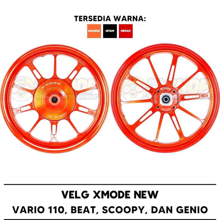 Baru Velg XMODE New Model Vario 110 Beat Scoopy Genio X-MODE Aluminium