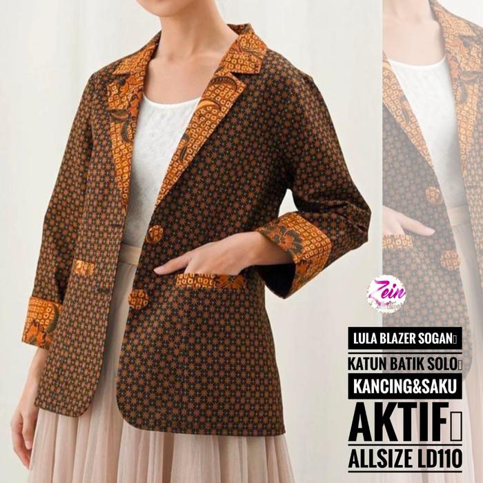 Baju Batik Wanita Blazer Jas Modern Lk6 -Zn