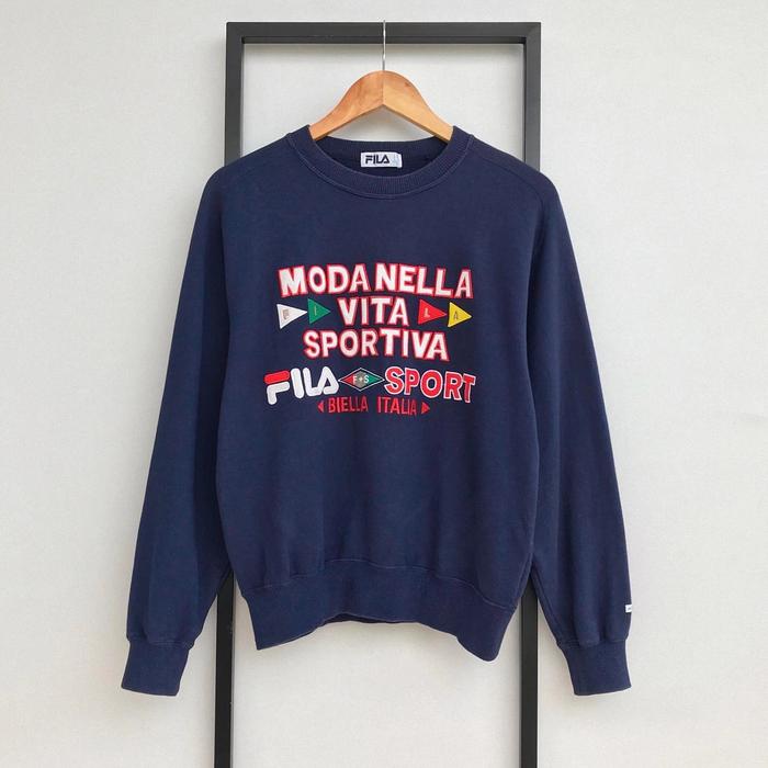 Crewneck Vintage FILA Original Navy Dongker
