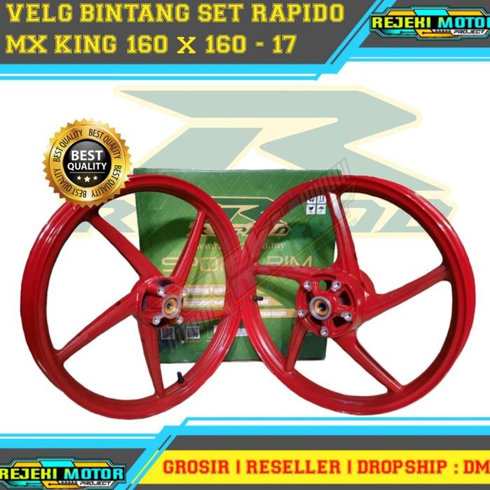 Baru VELG BINTANG SET RAPIDO SND MX KING 160x160 & 160x185 - 17 FREE