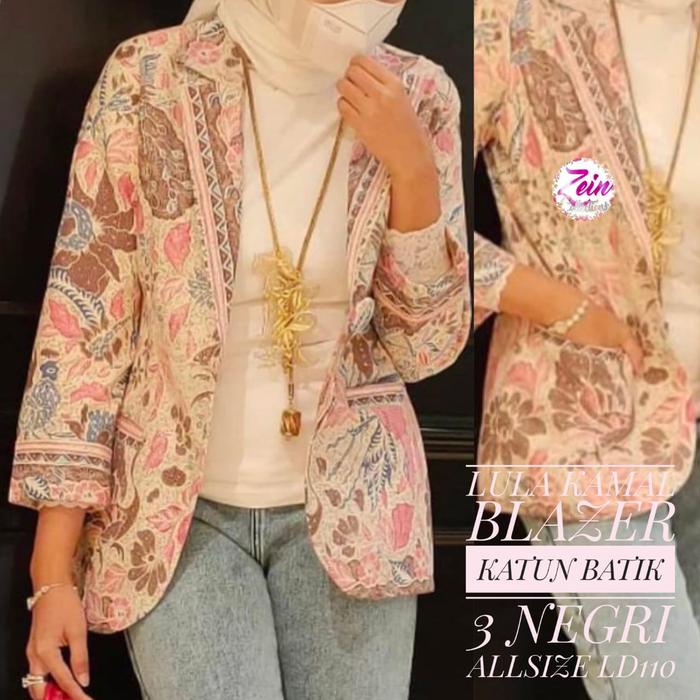 Baju Batik Wanita Blazer Jas Modern Lk -Zn