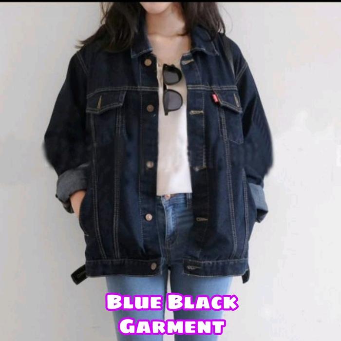 jaket jeans premium work jacket wanita oversize jumbo
