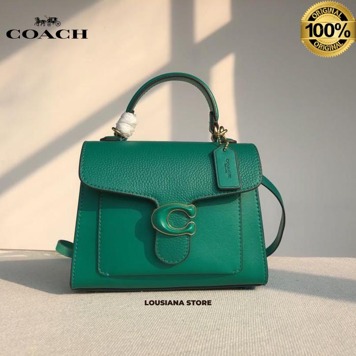 Tas Wanita Coach Tabby 20 Top Handle Green